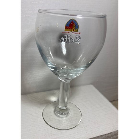 Leffe Branded Beer Goblet Glass With Stained Glass Abbey Design - Picture 5 of 6